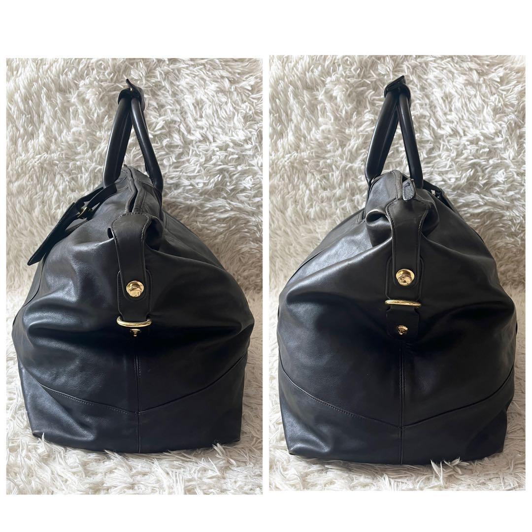 オールドコーチ　2way　ボストンバッグ　レザー　黒　ブラック　大容量　USA製