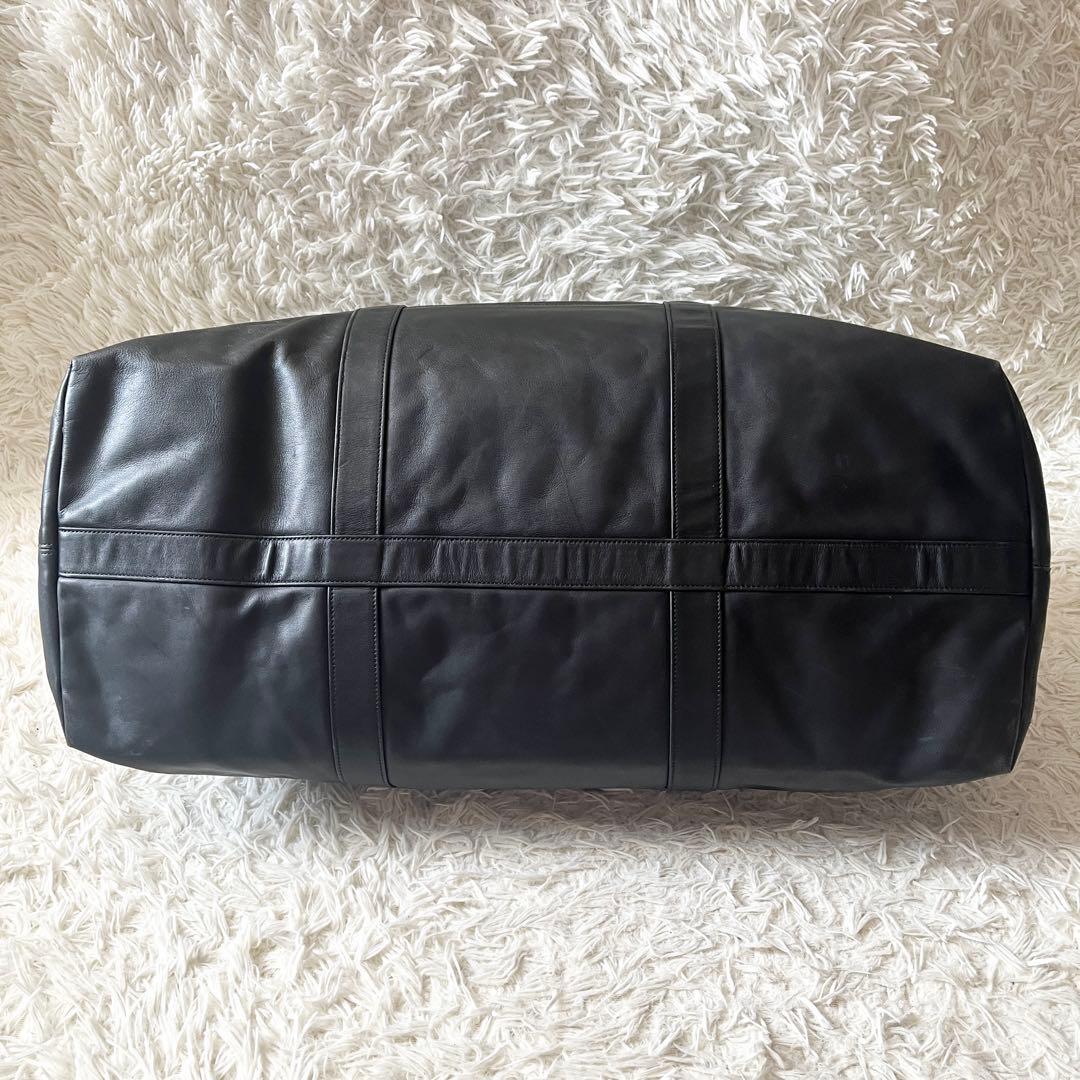 オールドコーチ　2way　ボストンバッグ　レザー　黒　ブラック　大容量　USA製