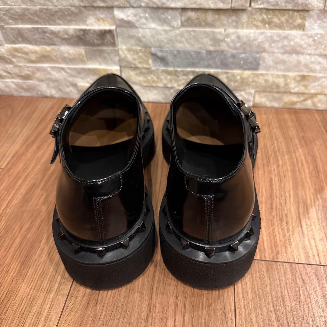 ヴァレンティノ　モンクストラップ　スタッズ　ドレスレザーシューズ　厚底　41