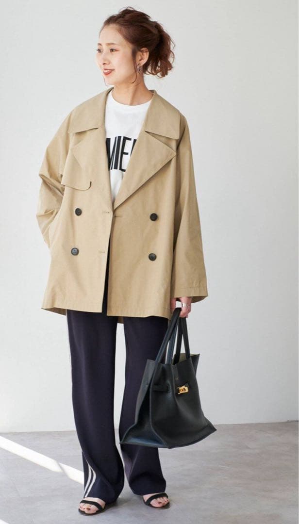 お値下げ　Spick and Span C/Pミドル丈トレンチコートベージュ36