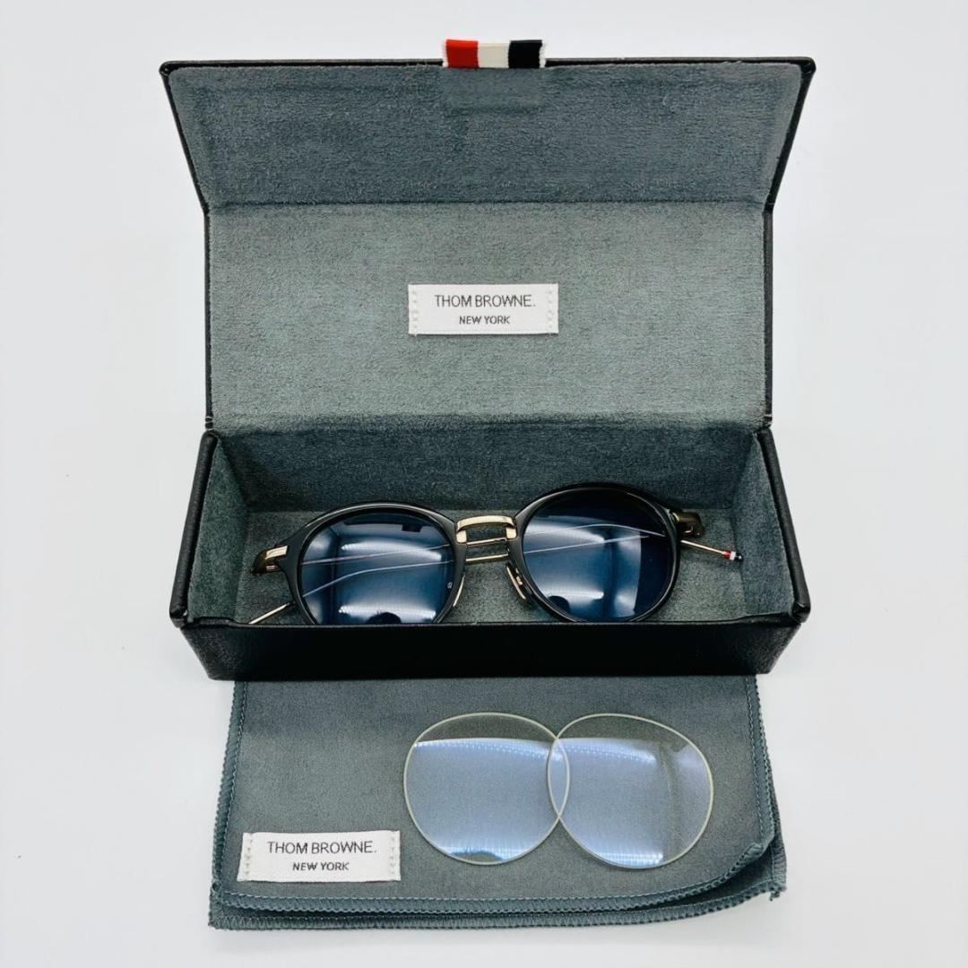 トムブラウン TB-011 サングラス ブルーレンズ 芸能人着用モデル