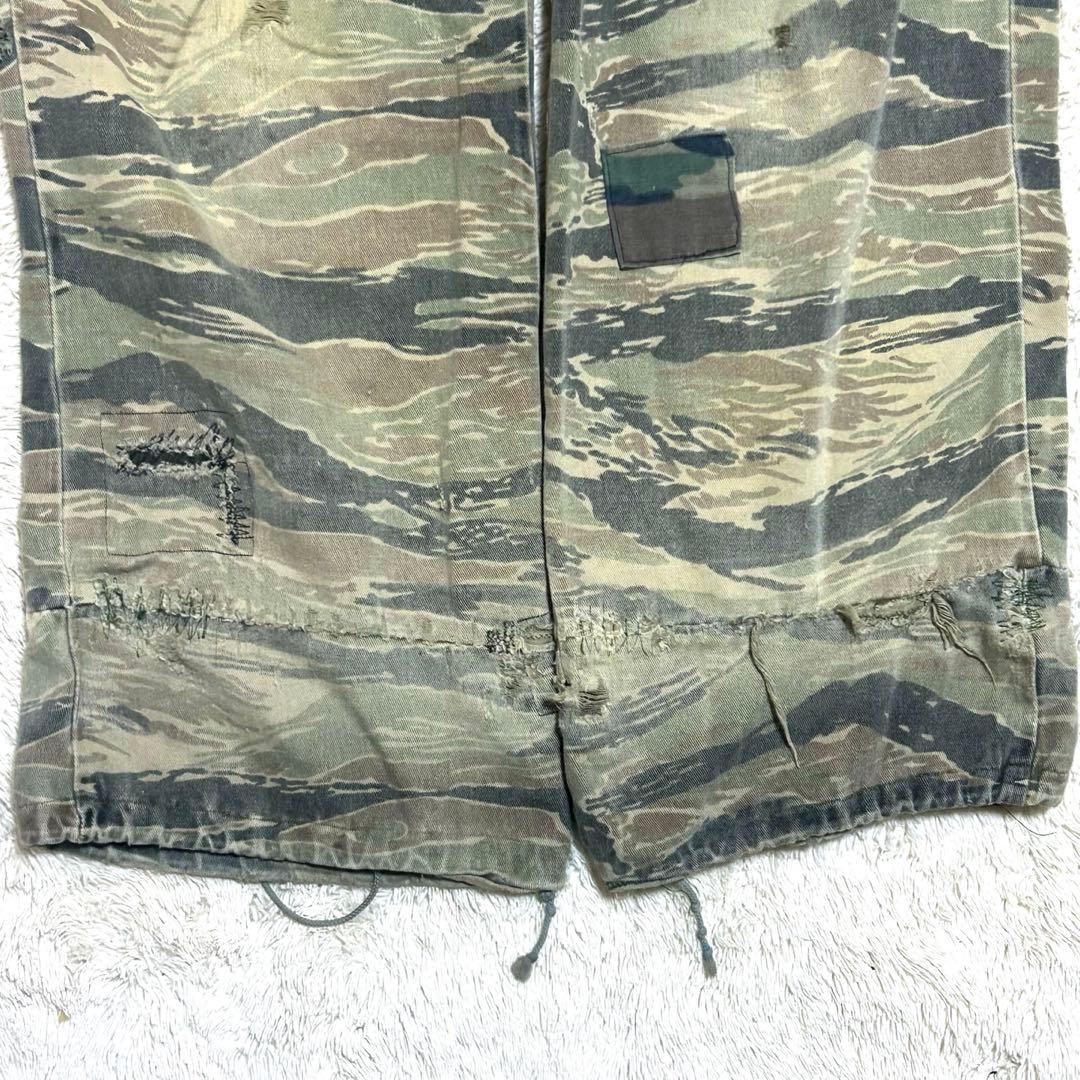 【70s】ビンテージ ミリタリー タイガーカモ ギミック Y2K カーキ カーゴ