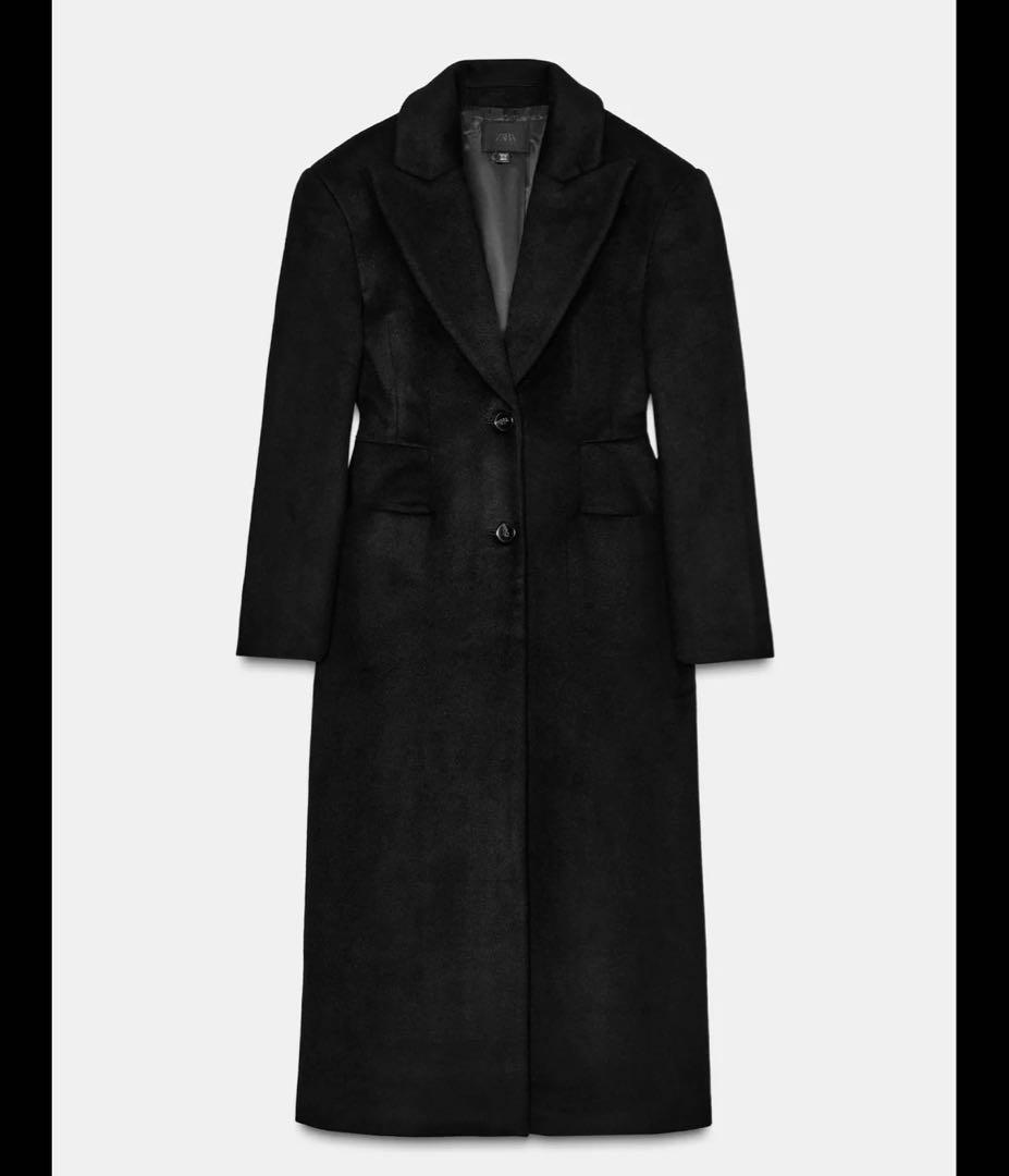 ZARA ウールブレンド エクストラロングコート XS