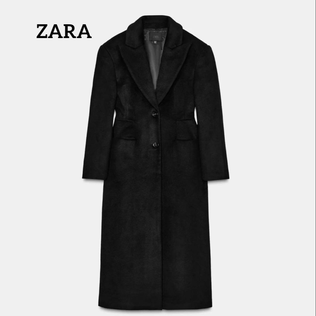ZARA ウールブレンド エクストラロングコート XS