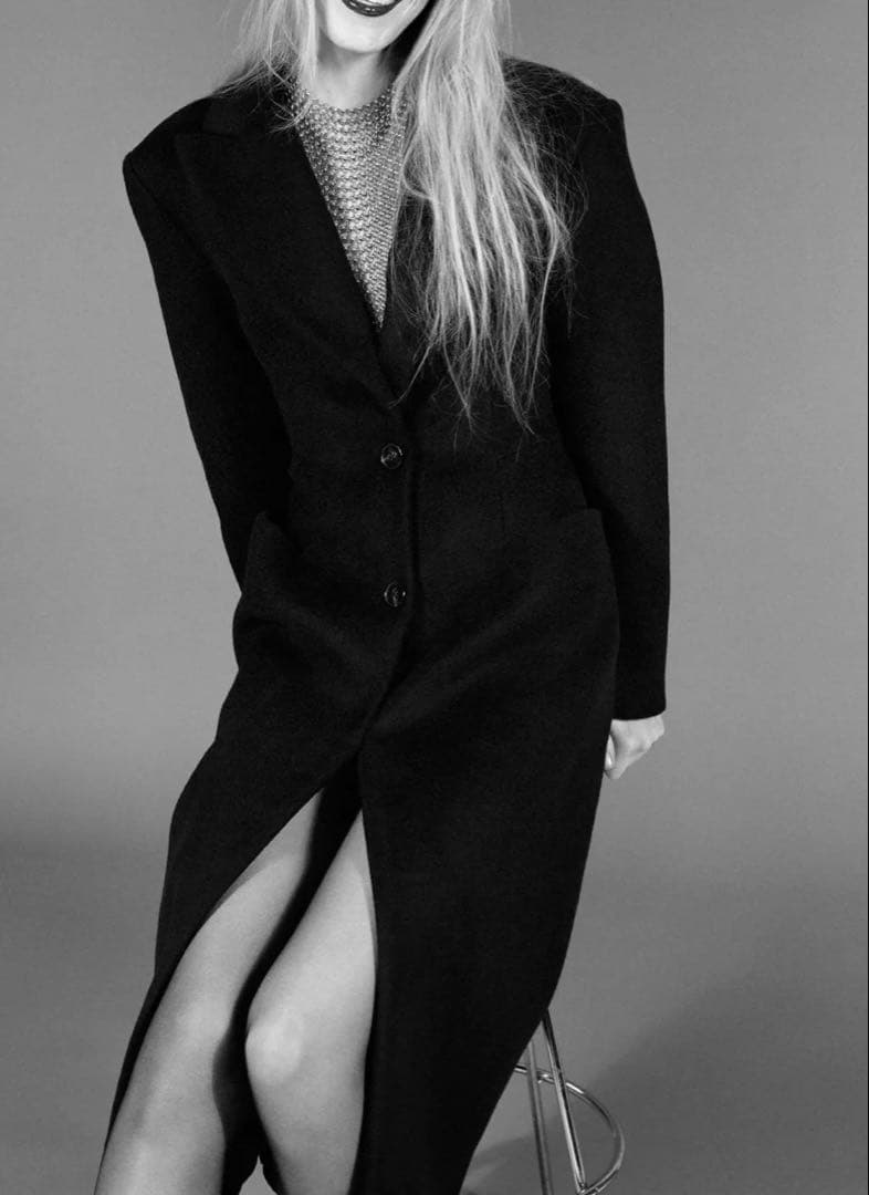 ZARA ウールブレンド エクストラロングコート XS