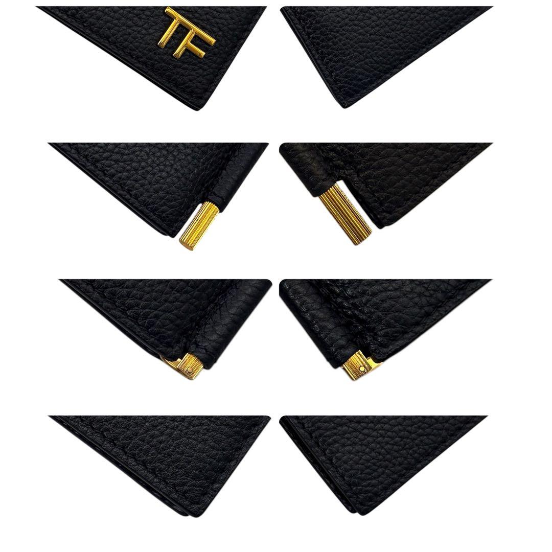 極美品 トムフォード TFロゴ マネークリップ 財布 札入れ カード コンパクト