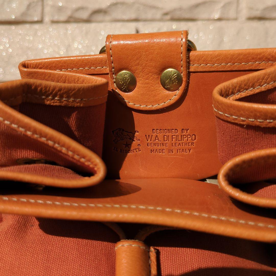 希少！IL BISONTE イルビゾンテ　ボンサック 巾着型ワンショルダーバッグ