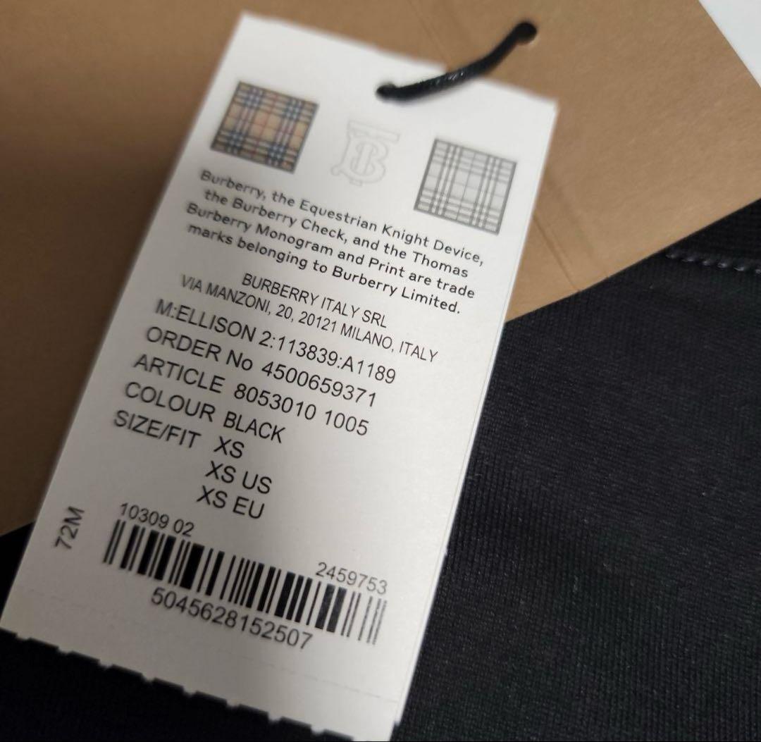 BURBERRY ブラック Tシャツ XS