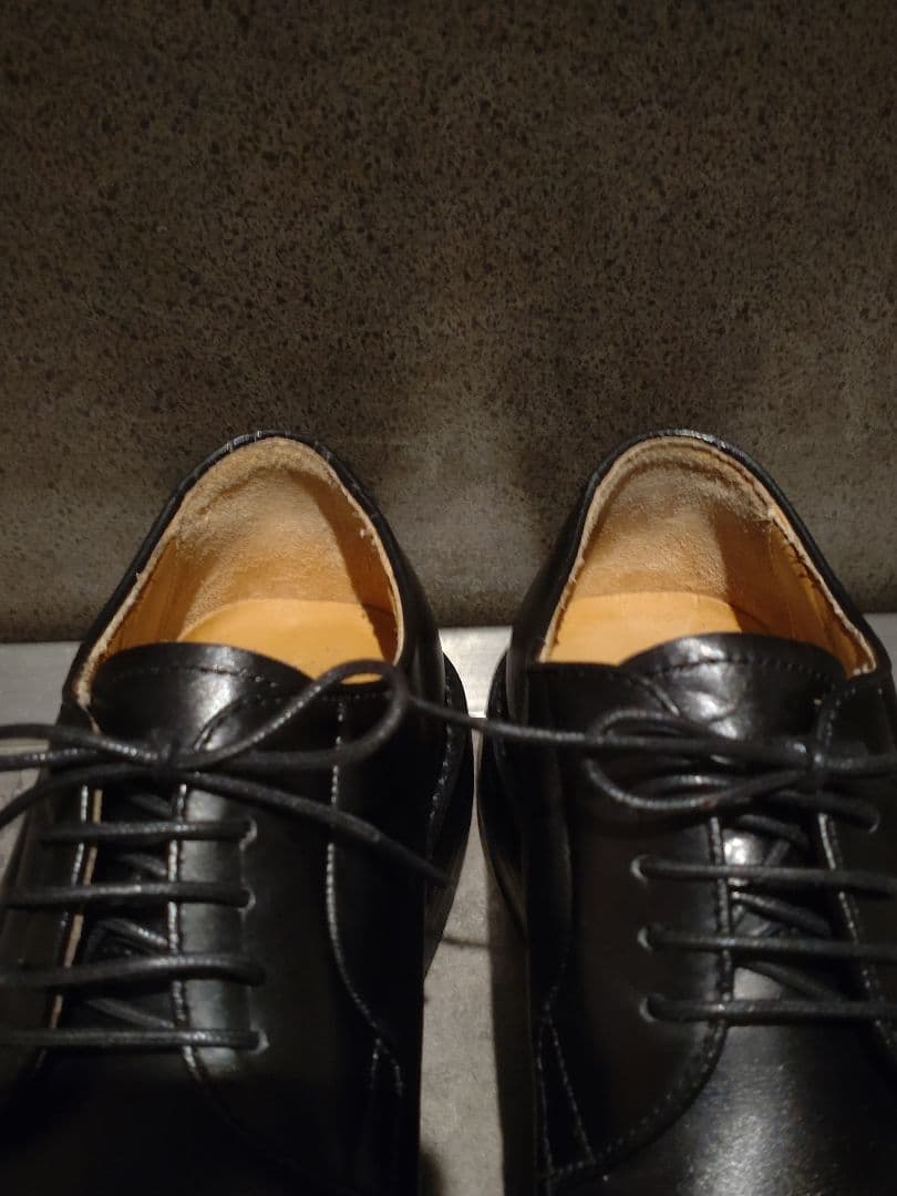 セール中　即出荷　美品　バーウィック プレーントゥ 黒　7 レザーソール