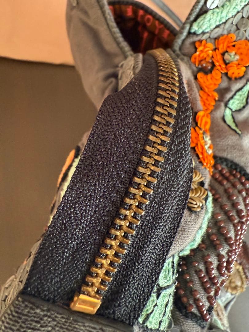 こ*る様 JAMIN PUECH ジャマンピエッシュ　花刺繍　トートバッグ　袋付