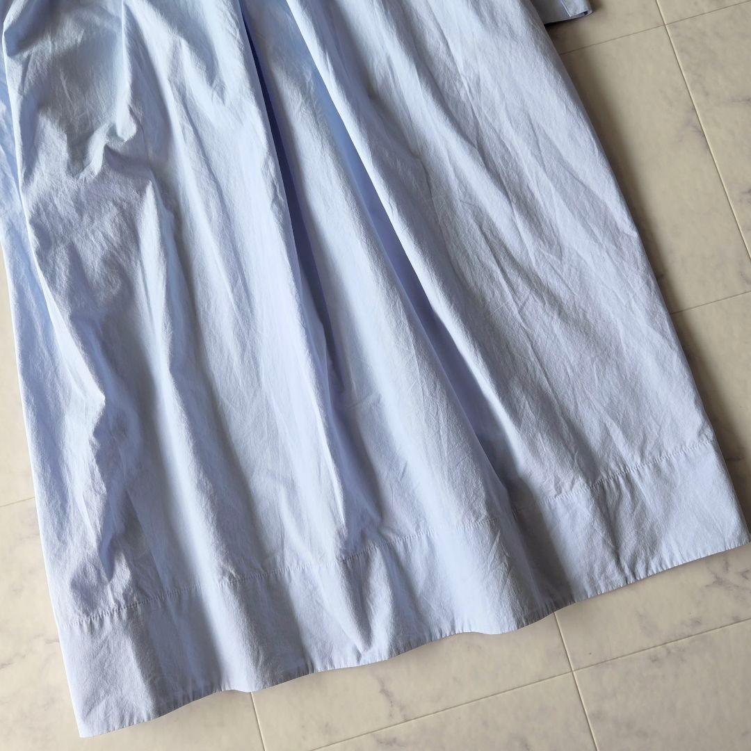 美品✨プルミエアロンディスモン　タイプライタースキッパーワンピース　ブルー