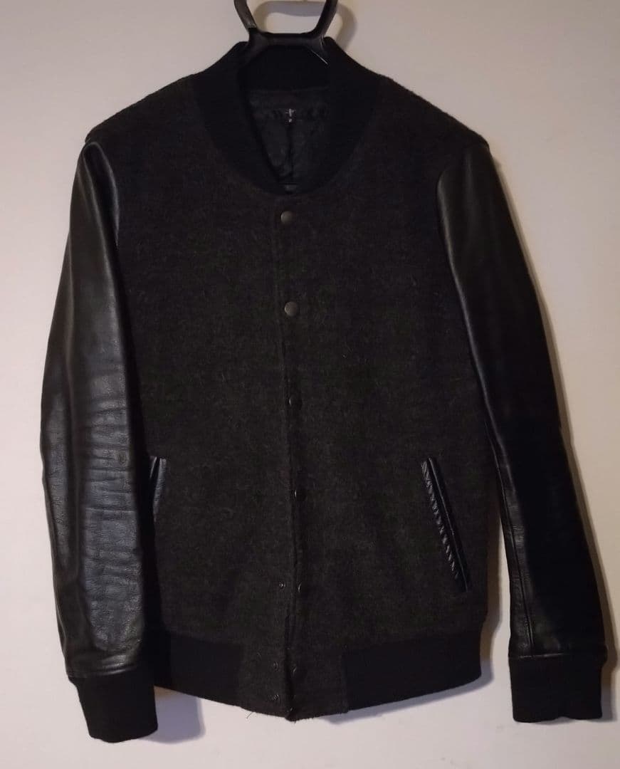 NOID ノーアイディー スタジャン ウール レザー袖 CAMBIO 革ジャン