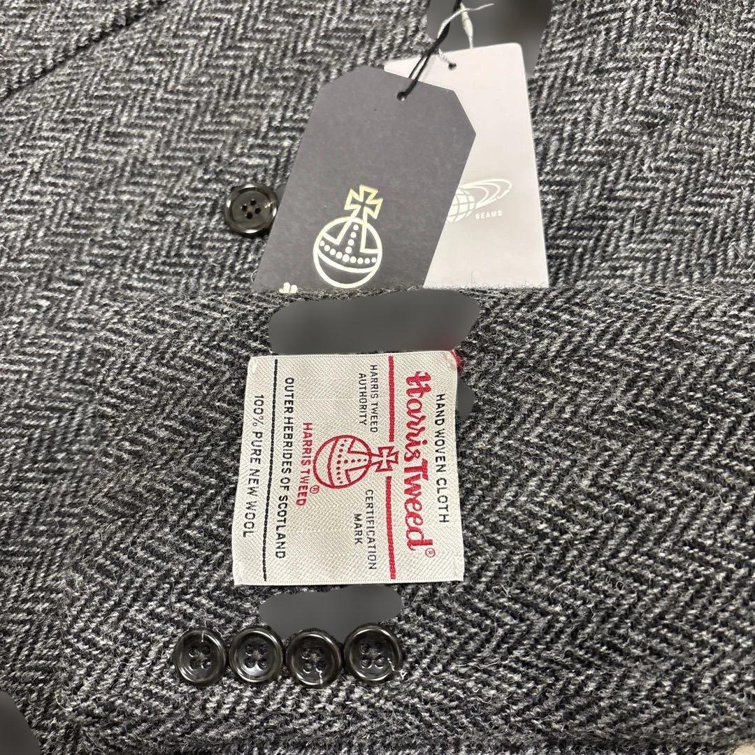 ポ*コ様 ビームスライツ Harris Tweed ヘリンボーン　テーラードジャ