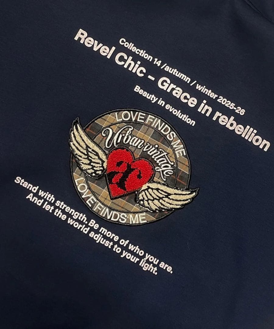 ACLENT エンジェルハートロゴジップフーディ オーバーサイズパーカー