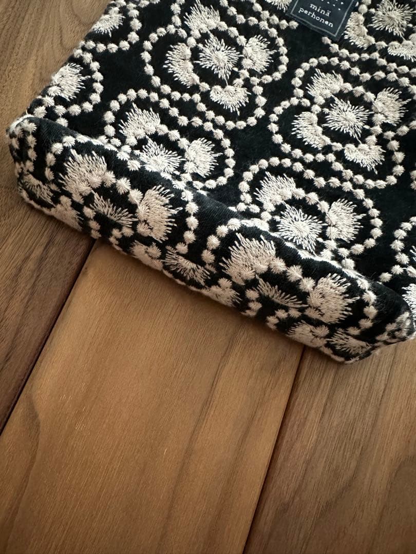 ミナペルホネン　blumen toast bag トーストバッグ美品 black