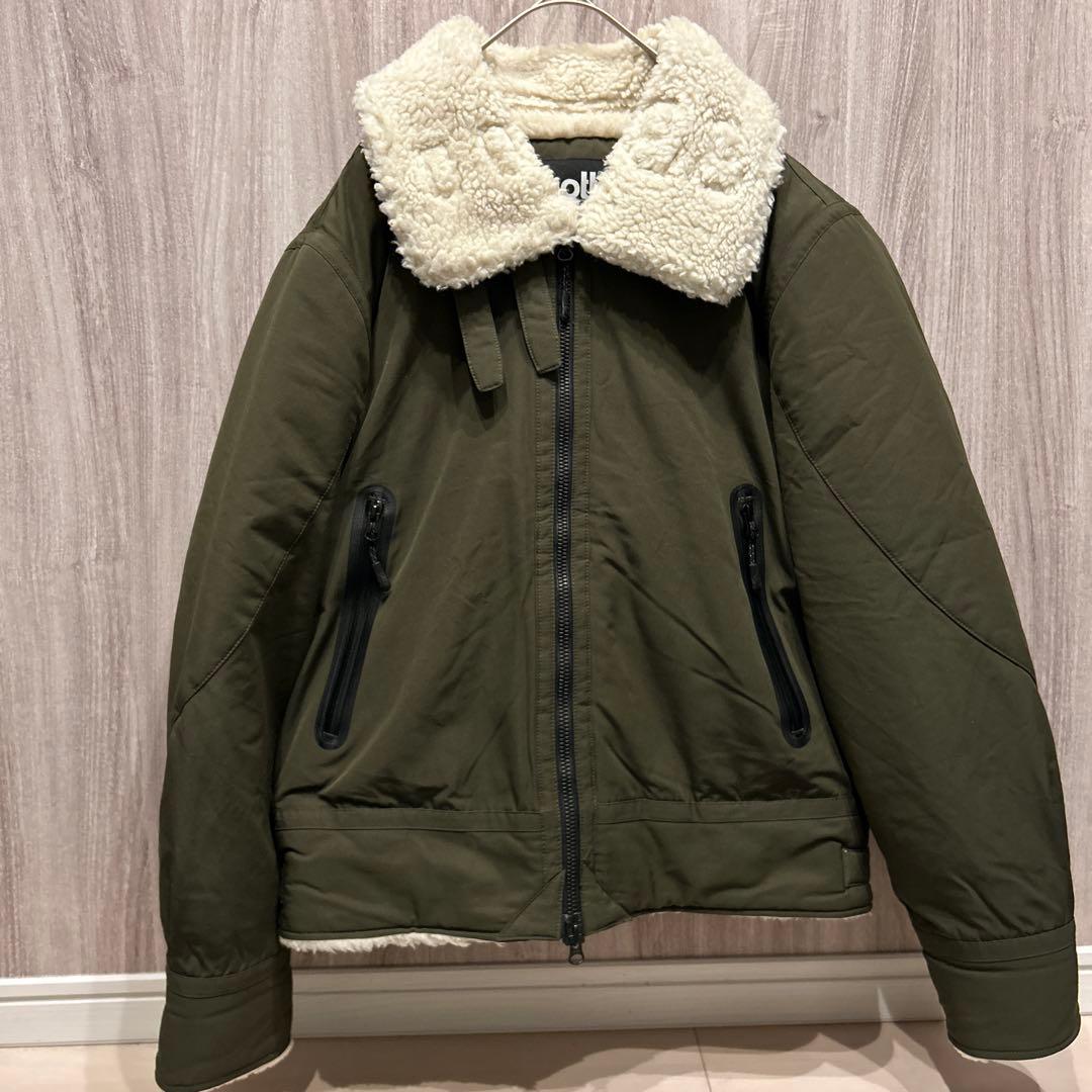 【美品】SCHOTT フライトボアジャケット レザーロゴジャケット 古着 M