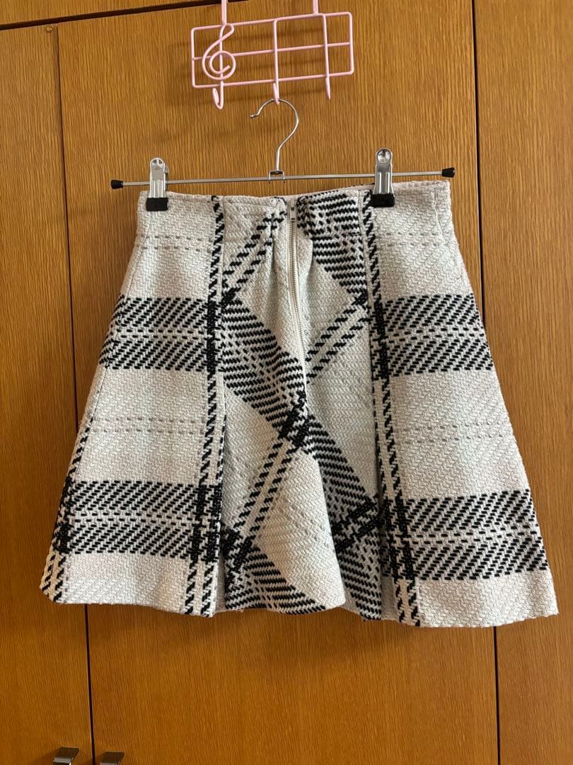 SNIDEL ロービングチェックスカート