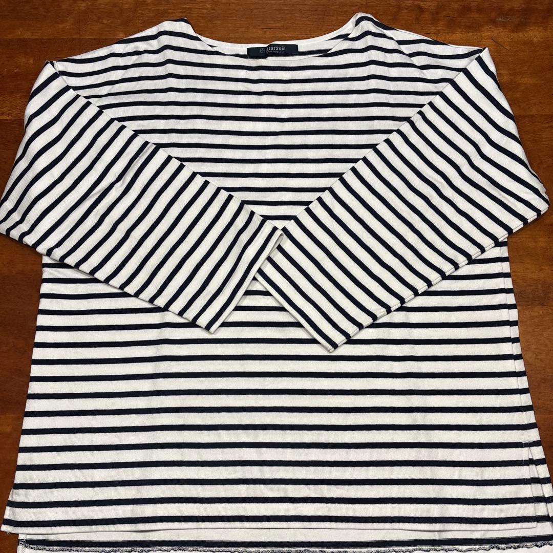 soutiencollar（ステンカラー）　ボーダー　Tシャツ