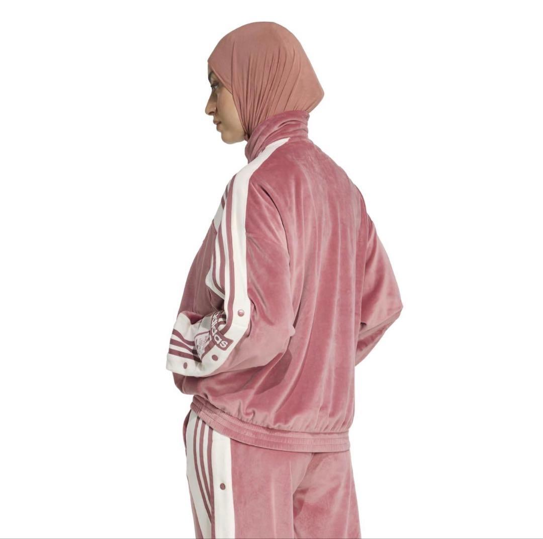 adidas アディブレイク ベロア トラックジャケット 重盛さと美 M ピンク