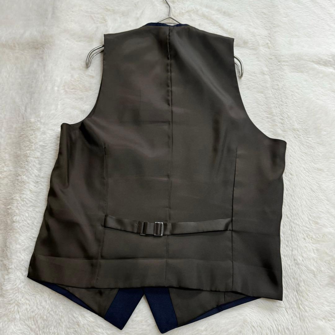 新品同様品　テーラーフクオカ　セットアップスーツ3ピーススーツ　メンズM ブルー