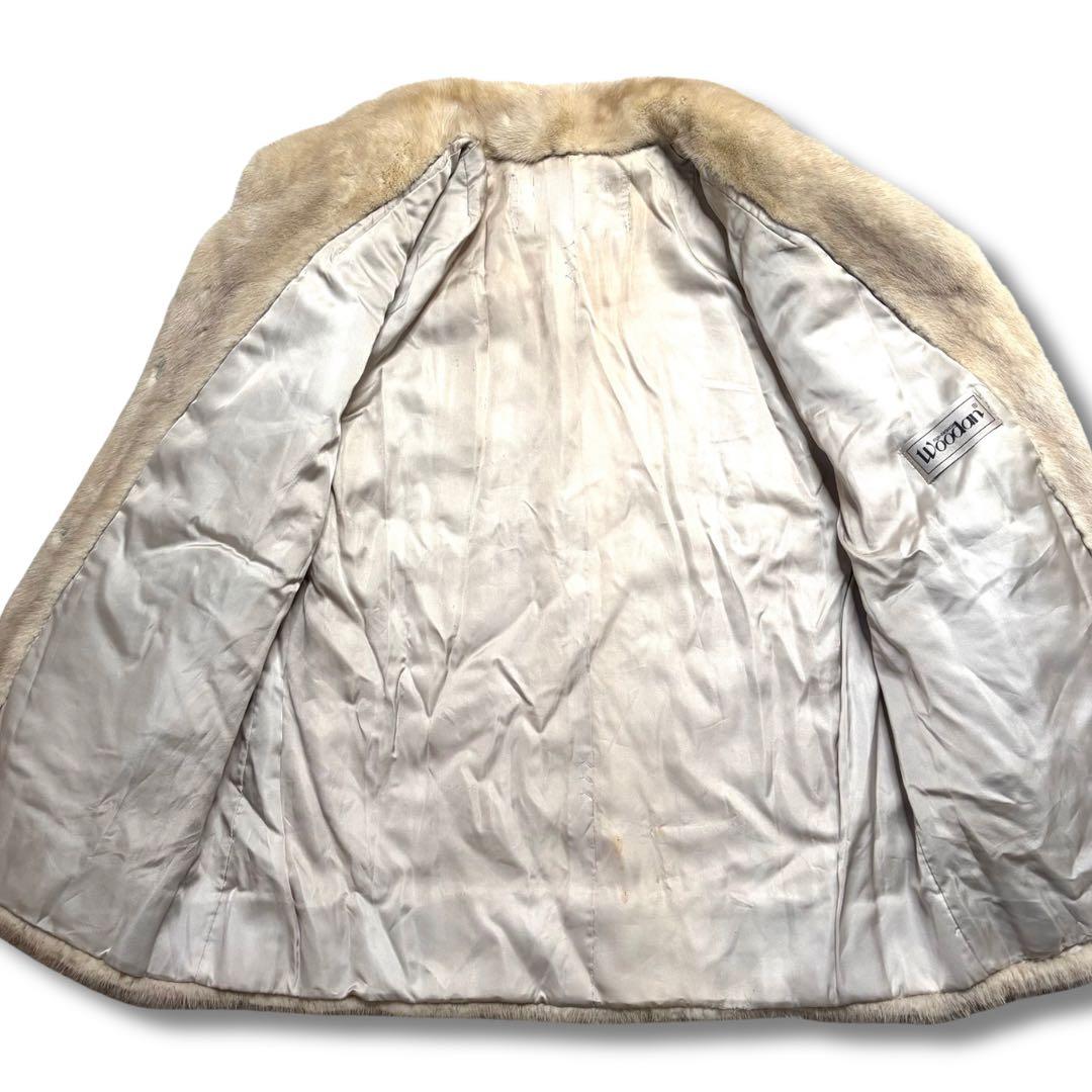 【着丈70cm以上】パールミンク MINK リアルファーコート 本毛皮 貂