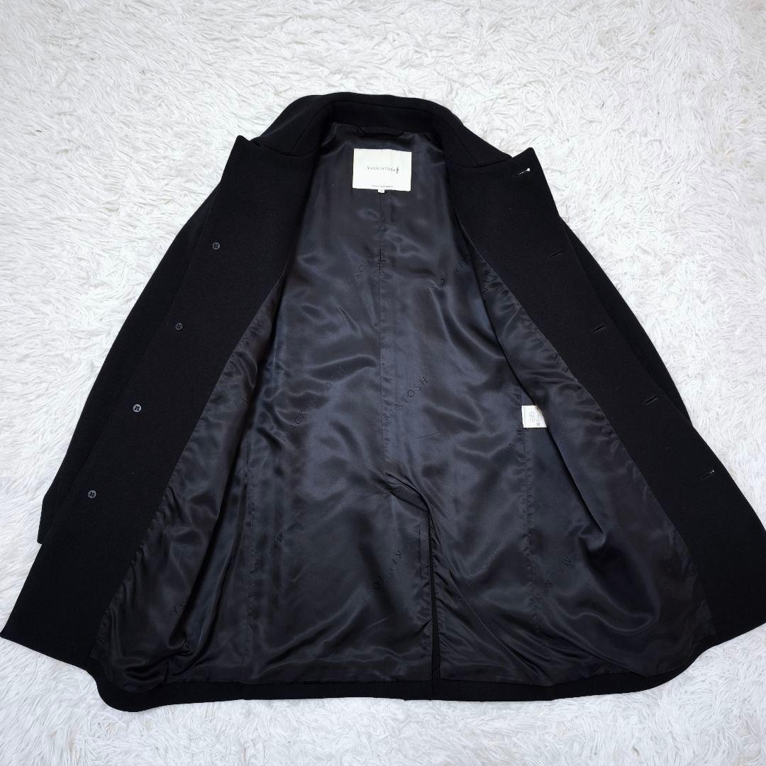 極美品 マッキントッシュ 現行モデル 白タグ チェスターコート 黒 34 英国製