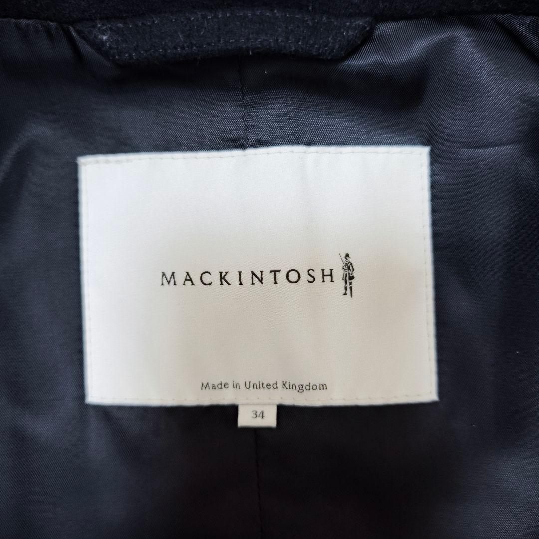 極美品 マッキントッシュ 現行モデル 白タグ チェスターコート 黒 34 英国製