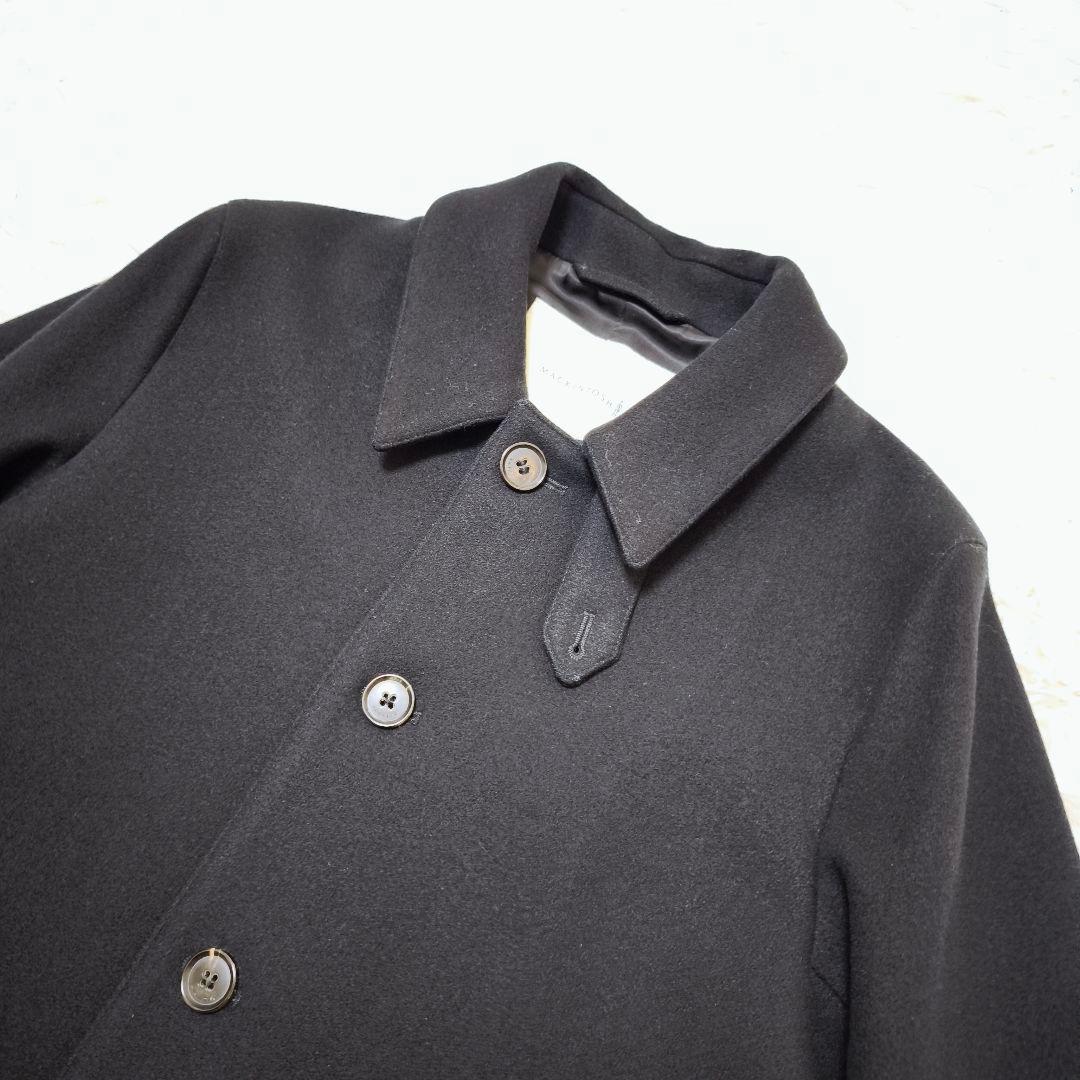 極美品 マッキントッシュ 現行モデル 白タグ チェスターコート 黒 34 英国製