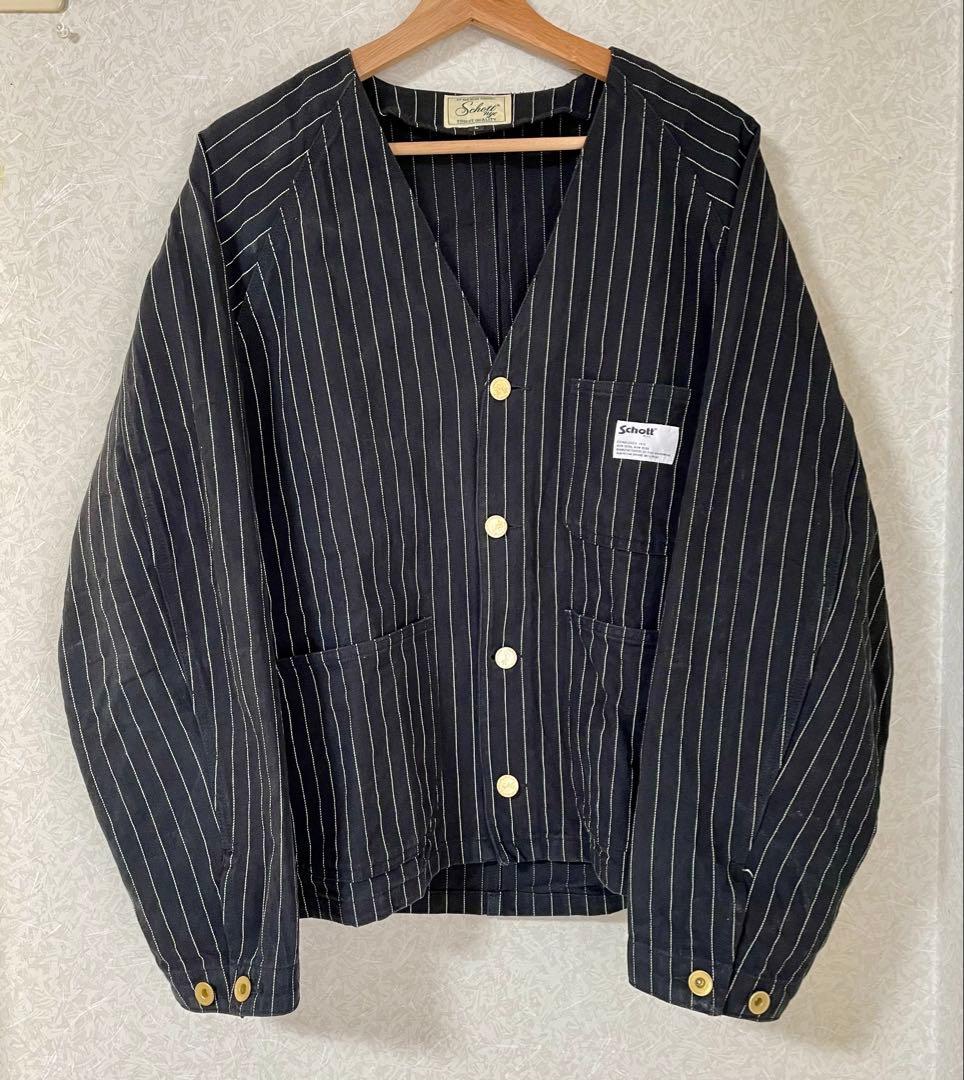 Schott ストライプ エンジニア ジャケット