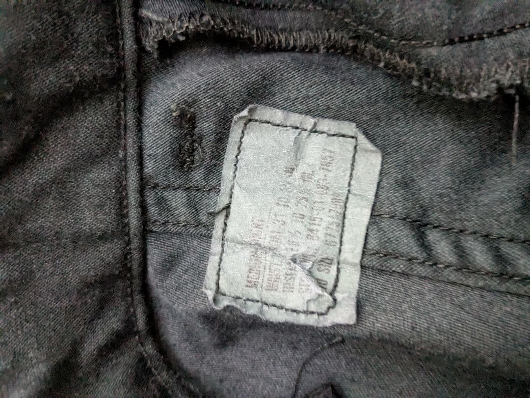 米軍 M-65フィールドカーゴパンツ ウッドランド迷彩 BLACK染め