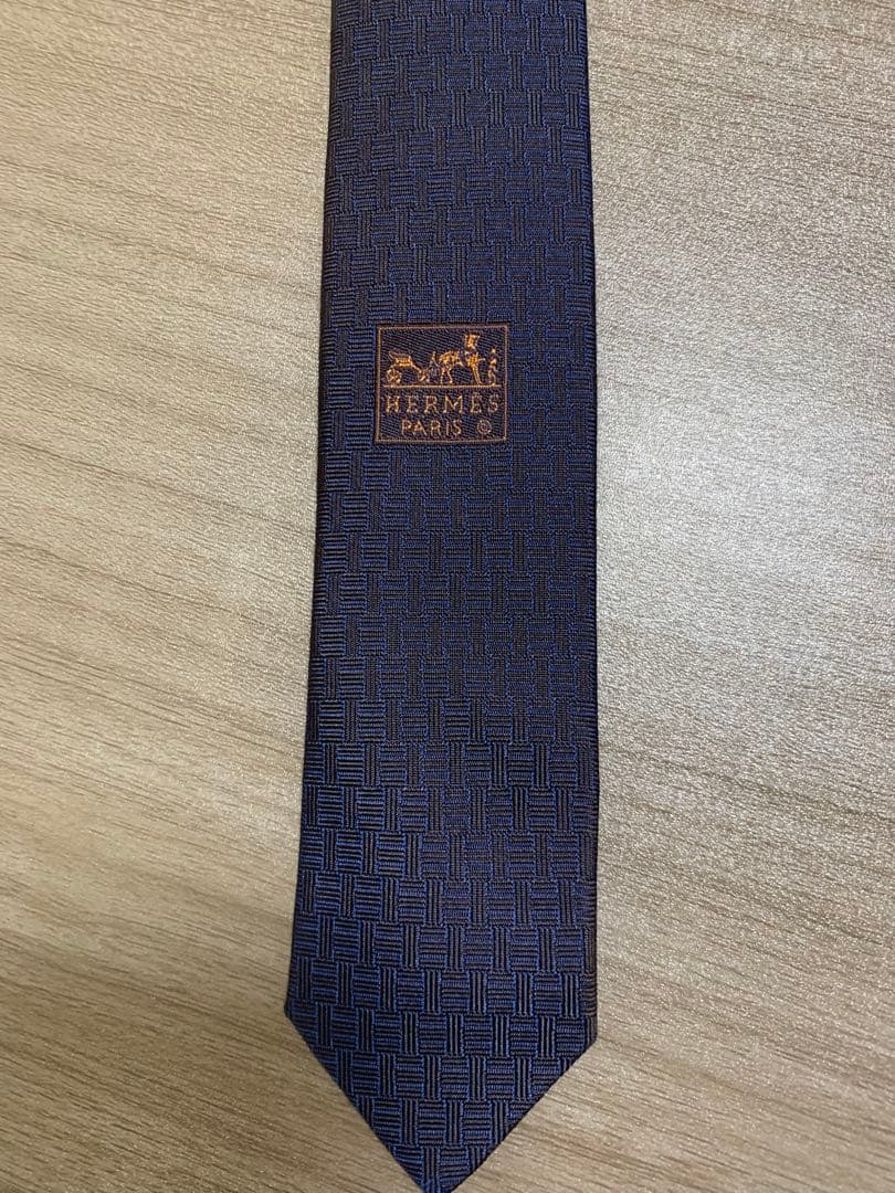 エルメス　ネクタイ　刺繍　馬