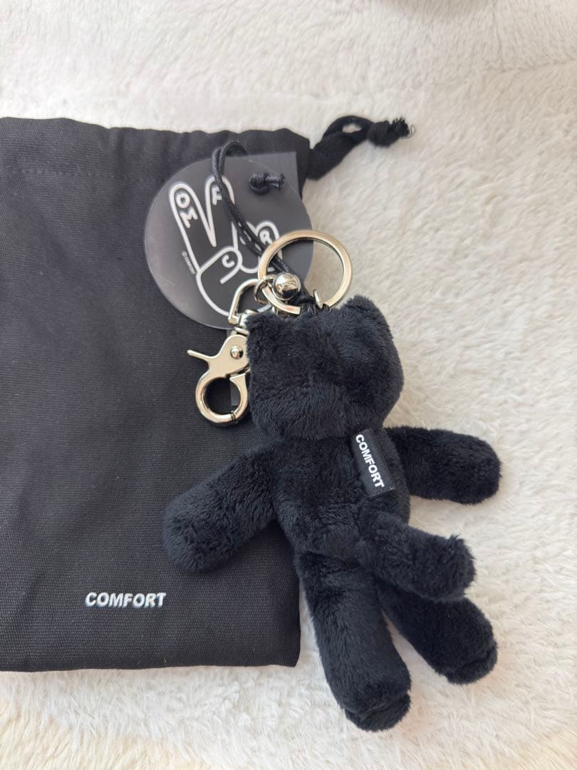 COMFORT ぬいぐるみ型キーホルダー 黒とブルーセット