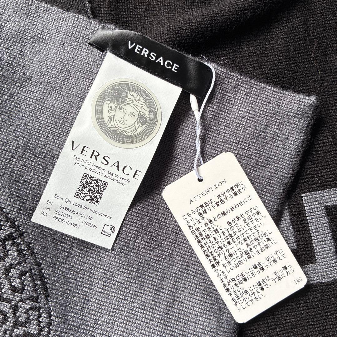 新品　VERSACE ヴェルサーチ　マフラー　メデューサ　ブラック