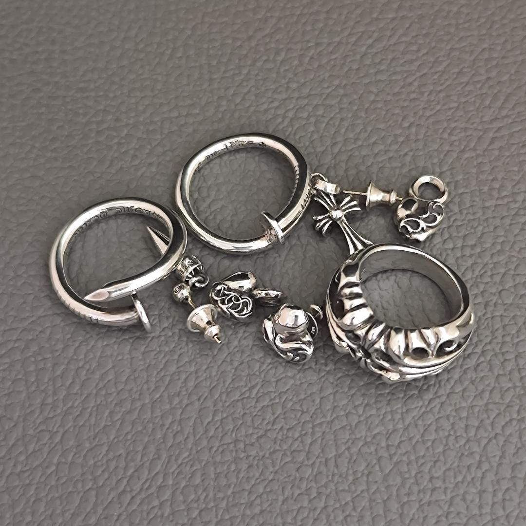 CHROME HEARTS クロムハーツ スパイク ドロップ ピアス 片耳