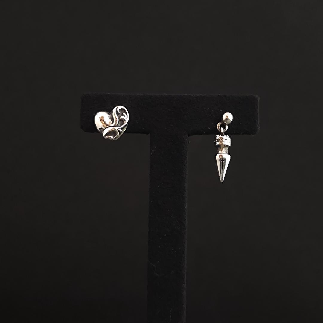 CHROME HEARTS クロムハーツ スパイク ドロップ ピアス 片耳