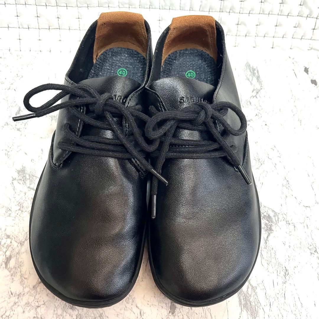 極美品 SAGUARO サグアロ ドリーム3 ビジネスシューズ レザー 40 黒