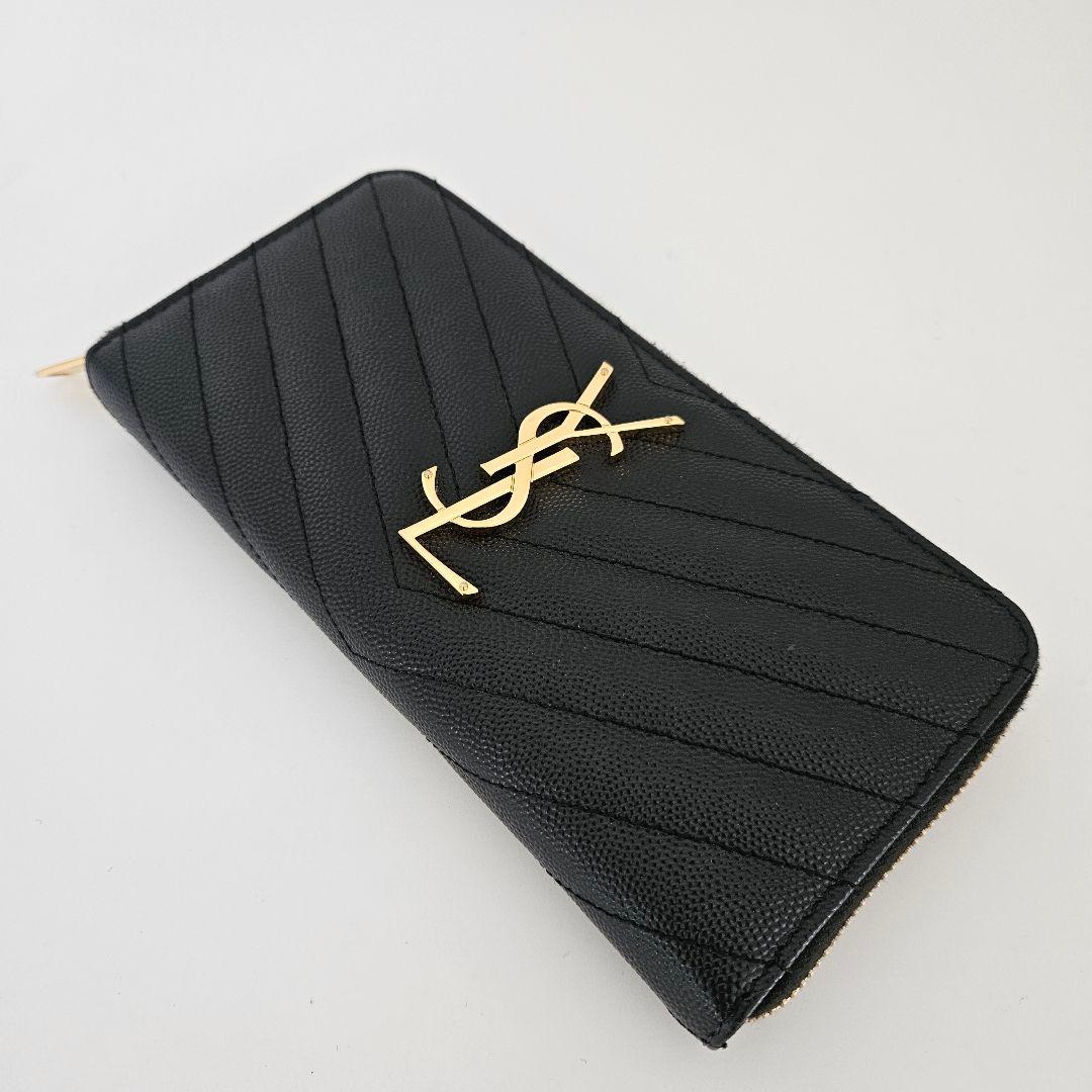 サンローラン SAINT LAURENT モノグラム長財布 ブラック