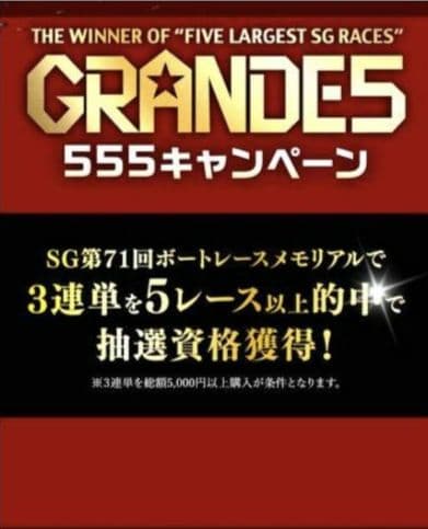 ボートレース GRANDES5 555キャンペーン 競艇