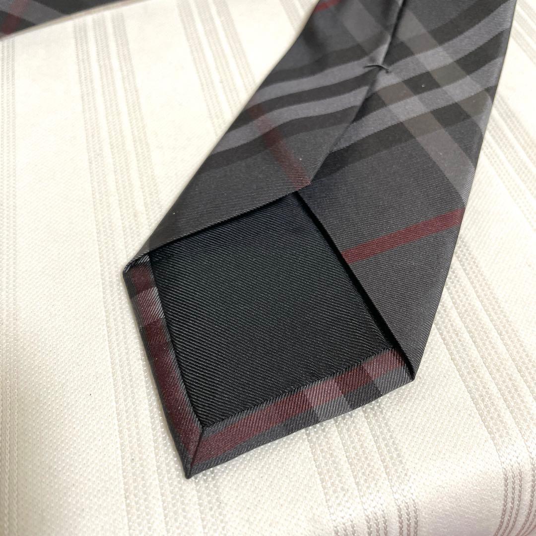 未使用品 BURBERRY バーバリー ネクタイ グレー ノバチェック