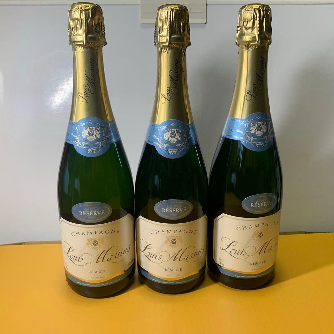 ルイ・マッサン レゼルヴ ブリュット シャンパン 750ml ３本セット