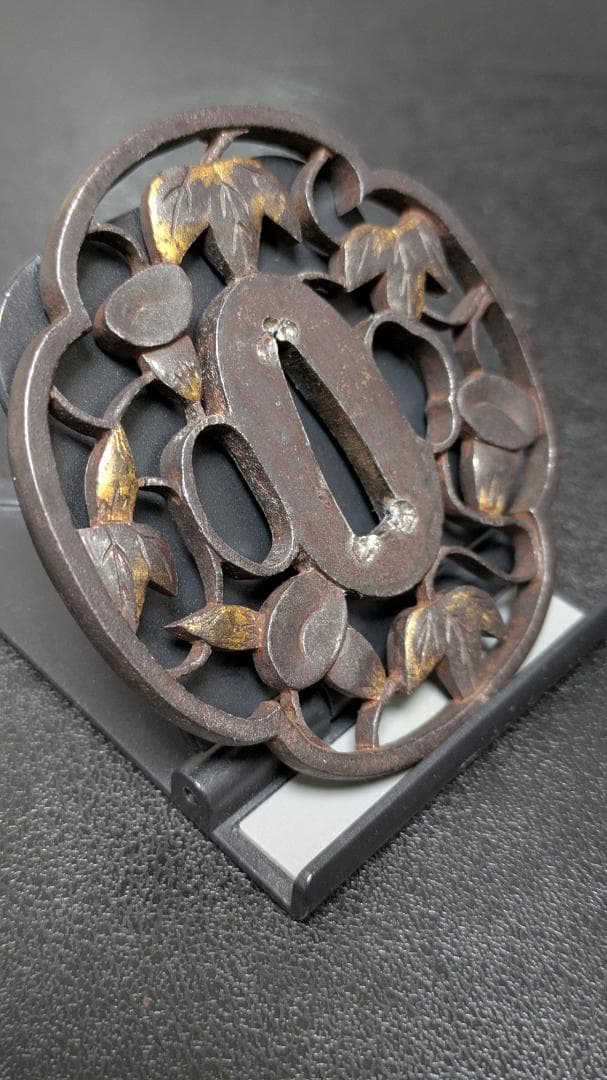 カ*ズ様 無銘：朝顔の図 鉄鍔