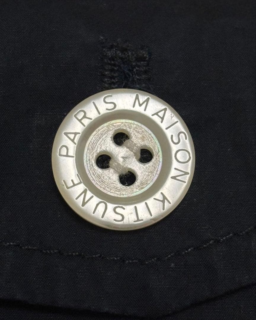 maison kistune ミリタリーシャツ　ネイビー