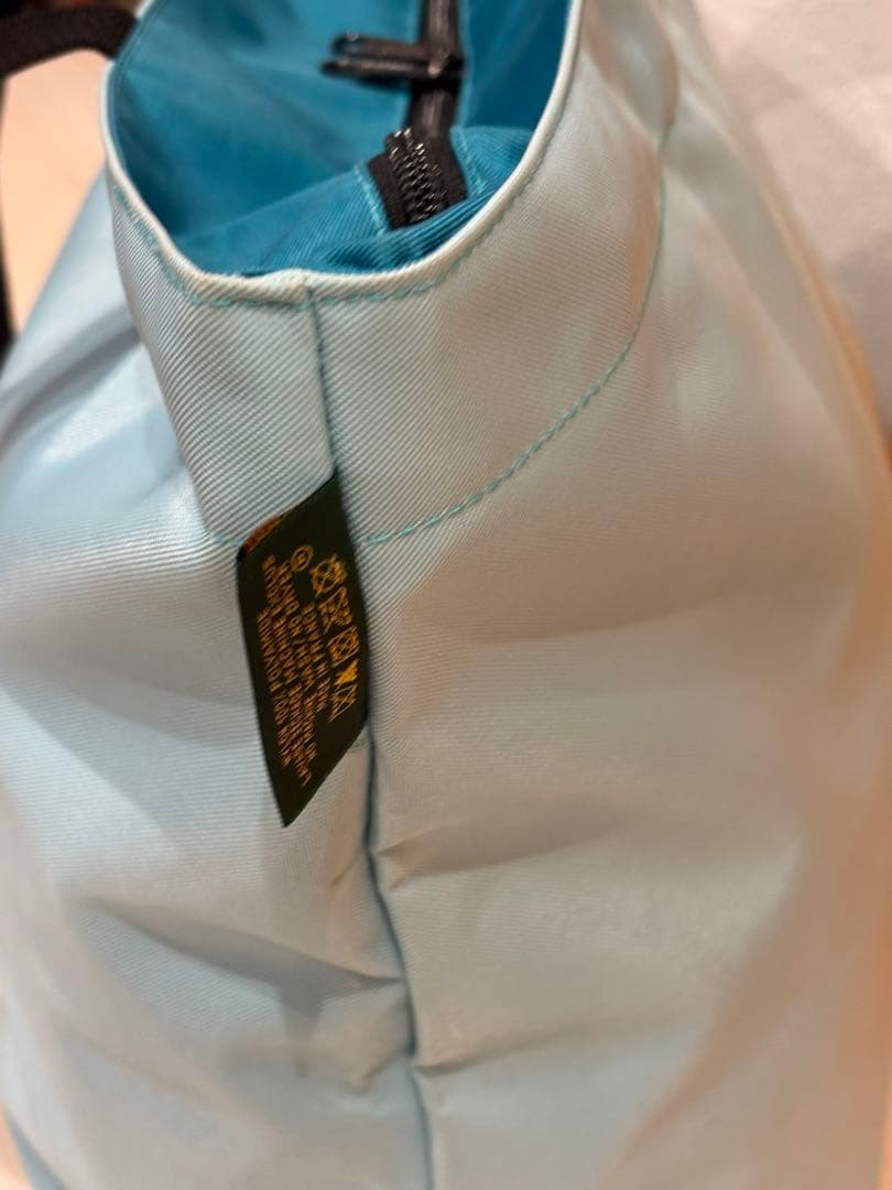 hah363 エルベシャプリエ 超美品 水色X青の大判舟形トートバッグXL