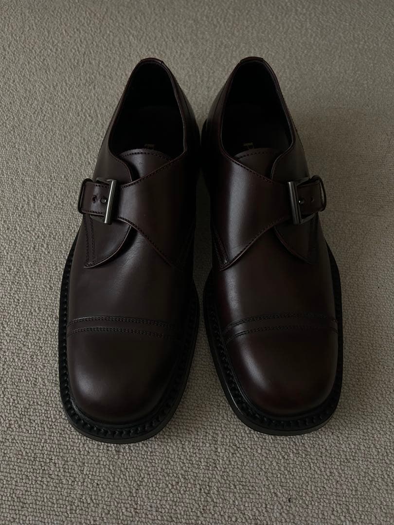 靴 prada archive square round toe shoes