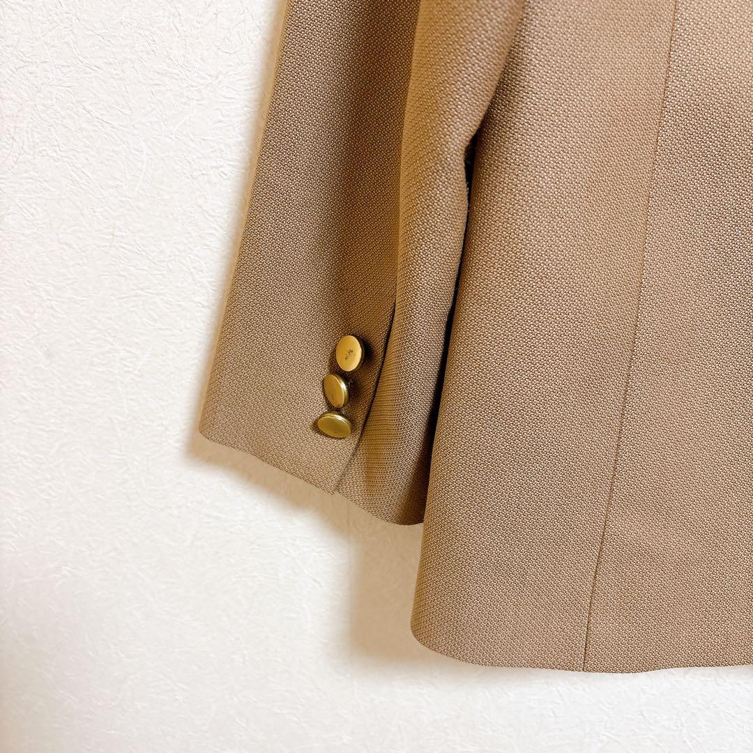 NOBLE ピークドラぺルダブルジャケット 36 キャメル