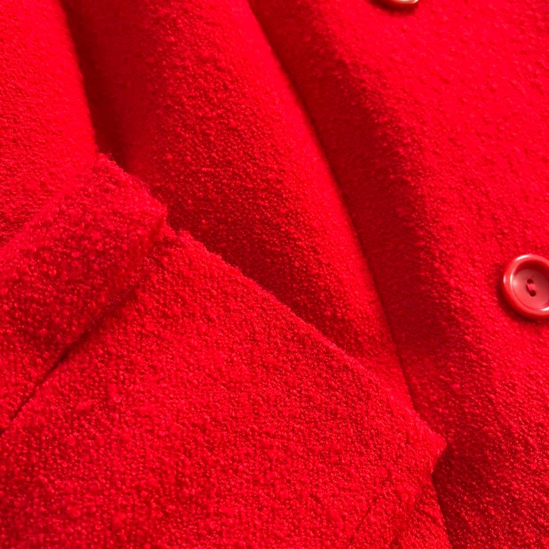 MaxMara マックスマーラ　美品ノーカラージャケット レッド