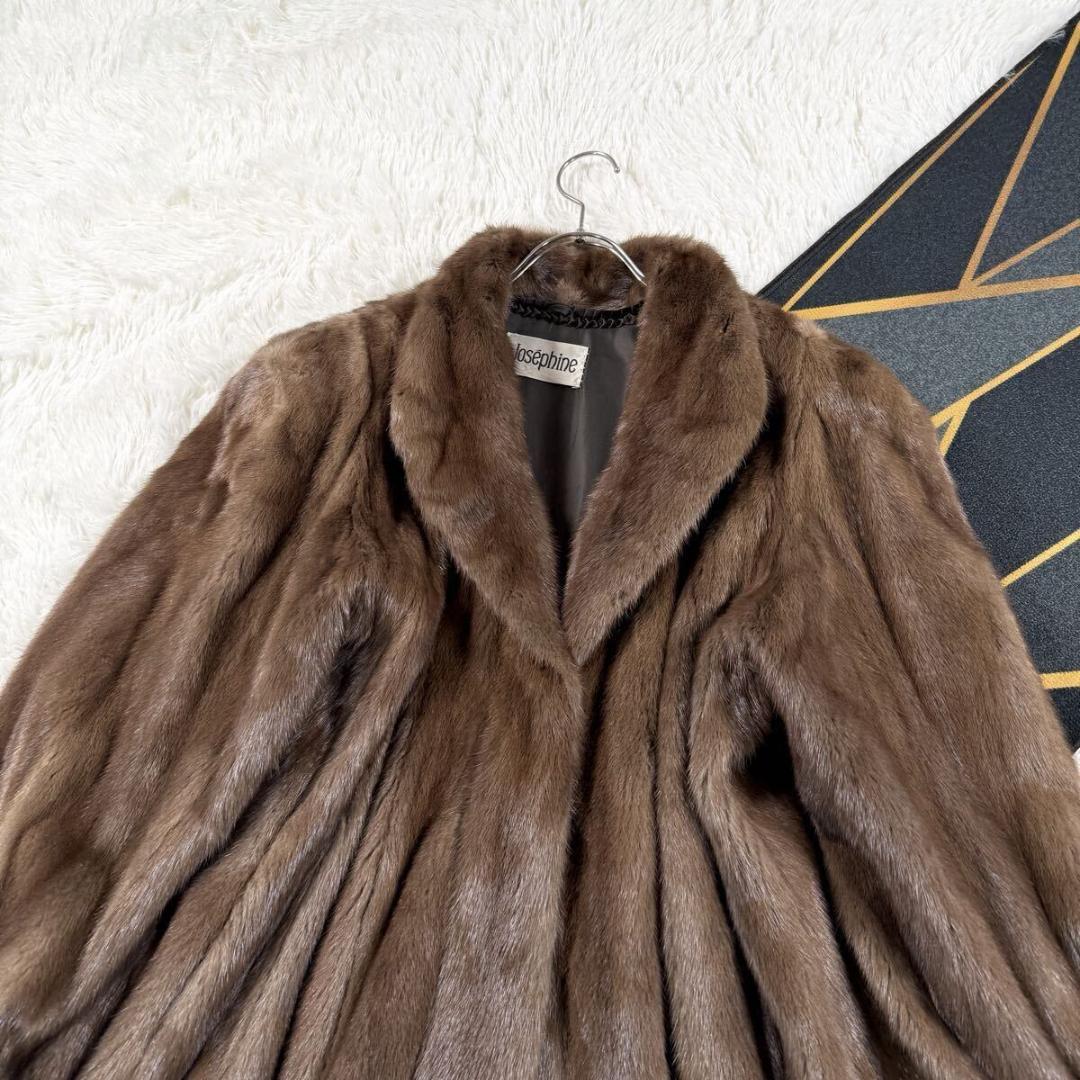 美品 裾周り229㎝ ジョセフィーヌ パステルミンク コート 金サガ AA195