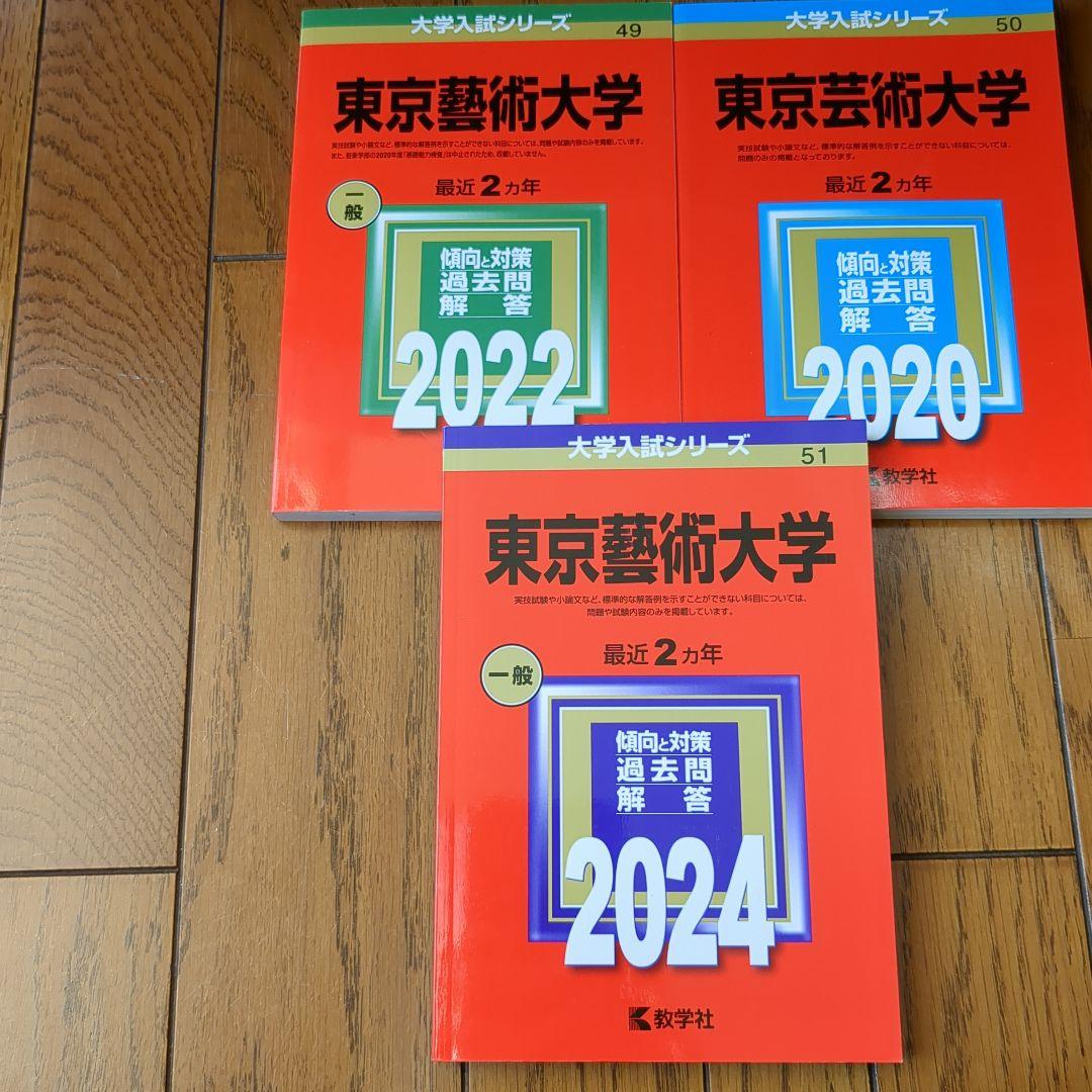 東京藝術大学　赤本　過去問　2020年　2022年　2024年　東京芸術大学