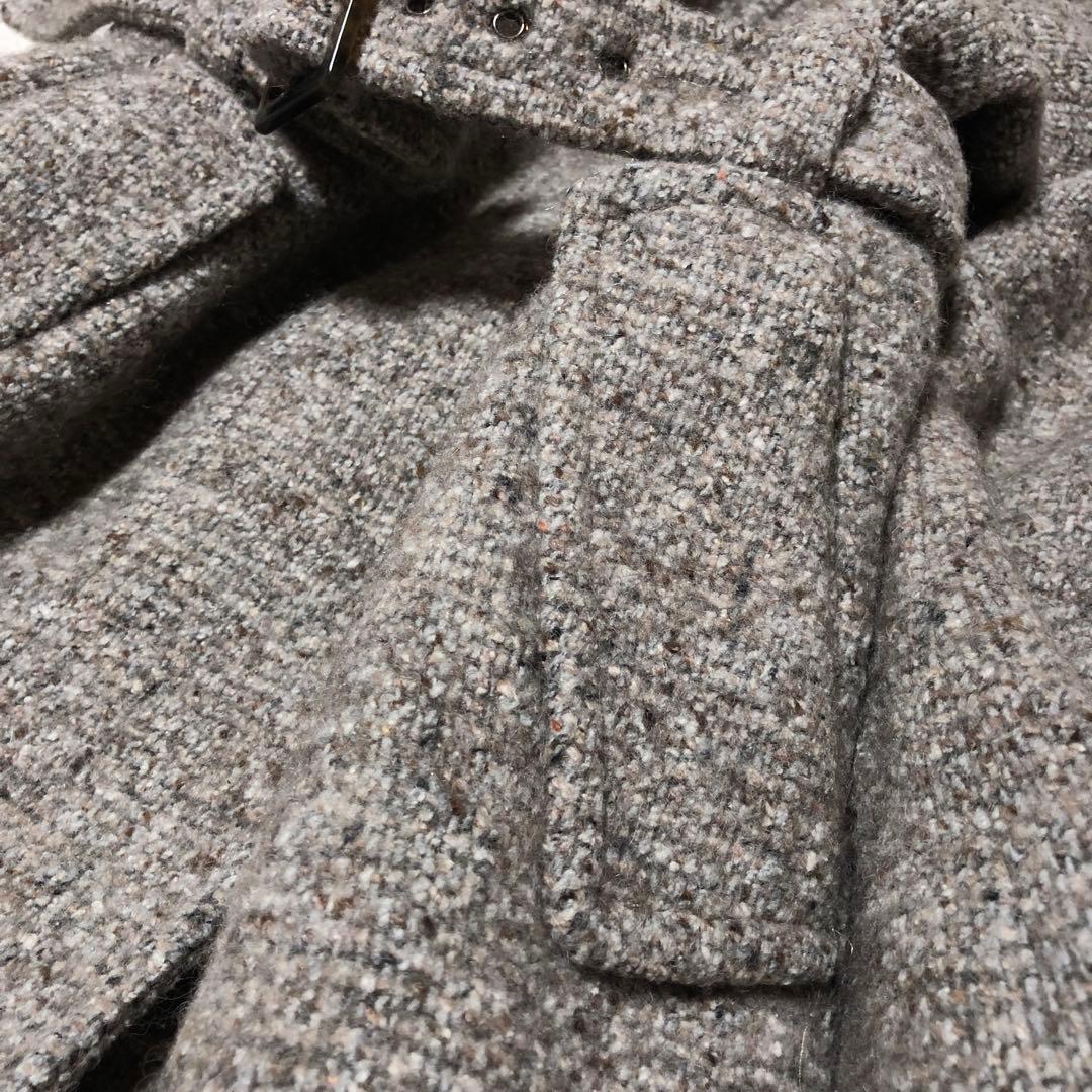 未使用級　スポーツマックス　チェスターコート　ベルテッドコート　ツイード　ウール