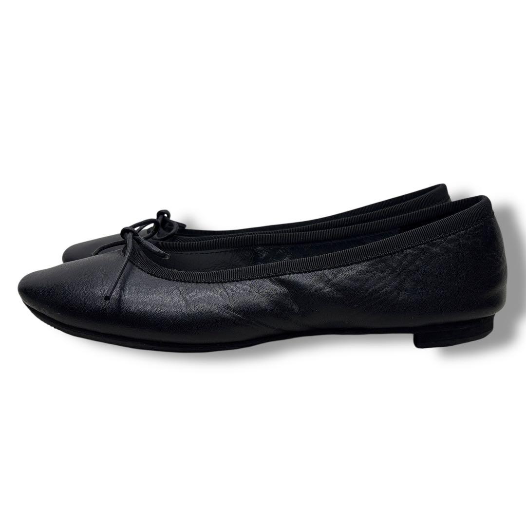 極美品■chausser【23.5】TRAVEL SHOES フラット ブラック